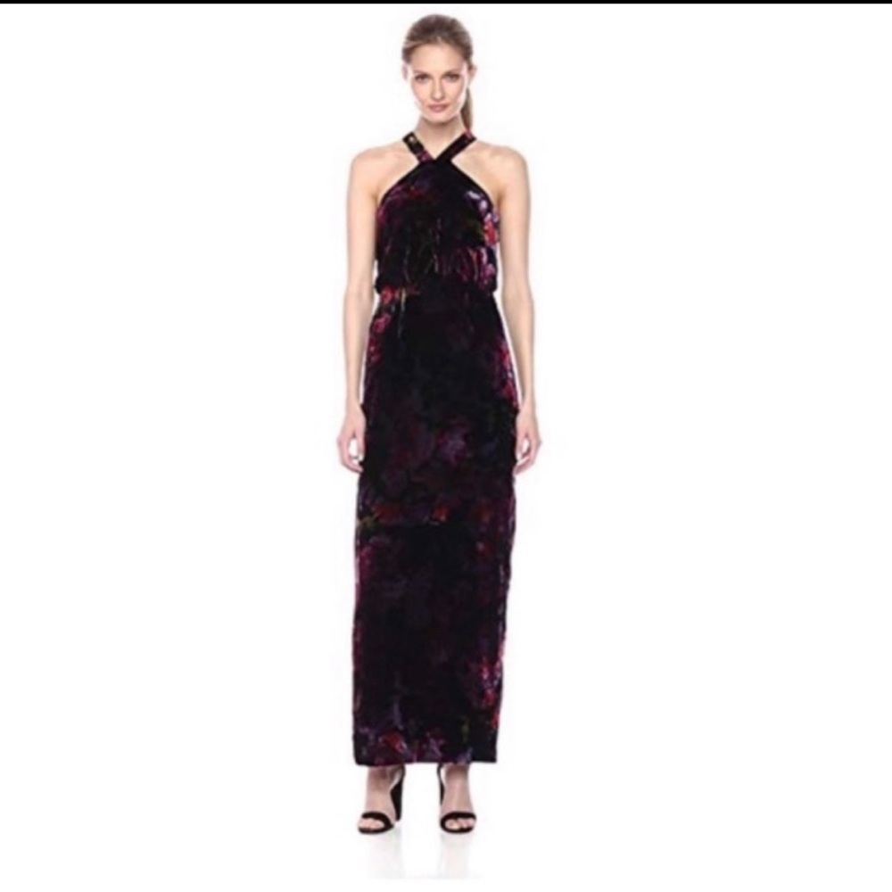 Aidan Mattox velvet gown